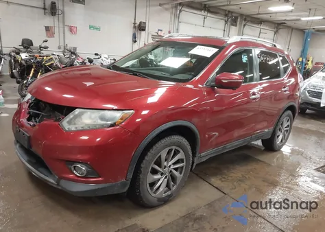 2015 Nissan Rogue Sl из США, поврежденный, VIN 5N1AT2MV4FC827192